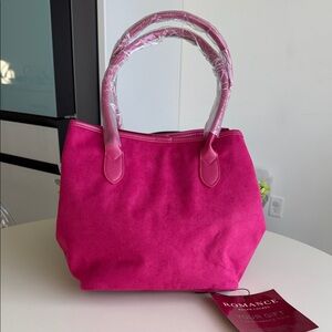NWT Ralph Lauren Fragrance Romance Large Tote Bag Purse In Magenta Fuchsia
